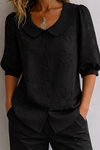 Morwenna | Floral Blouse - Black