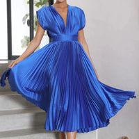 Marni™ | Timeless Pleated Midi Dress - Blue