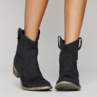 Evi - Vintage Cowboy Ankle Bootshttps://www.lilyandsophiemontreal.com/products/evi-vintage-cowboy-ankle-boots?variant=53758306484564 - Black