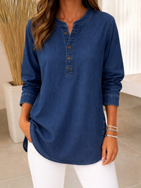 Darcy | Tunic Top - Dark Blue