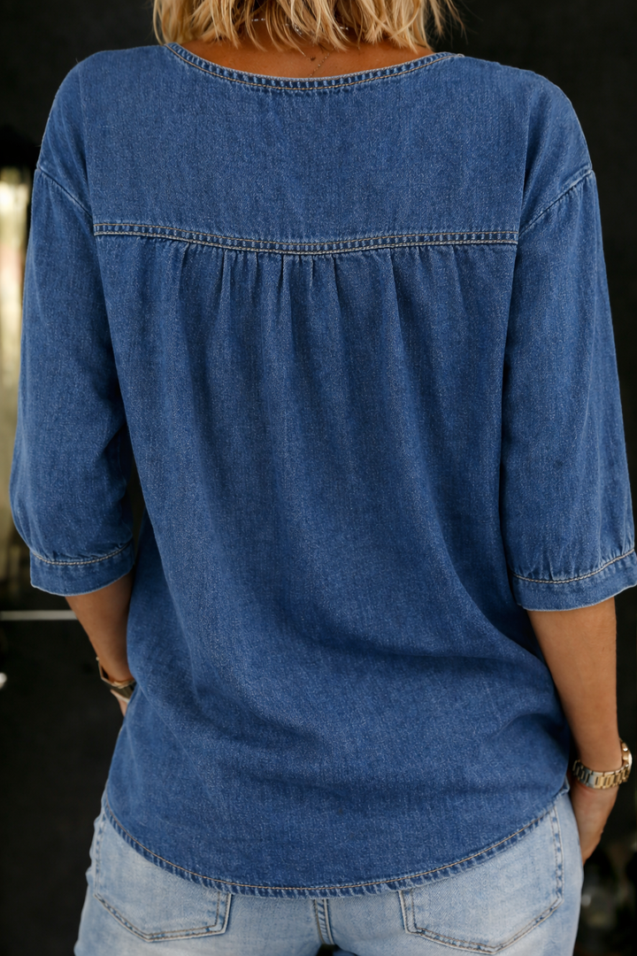 Lilyy | Ample Vintage Denim Blouse