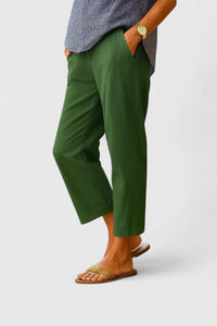 Belle | Comfortable Women Pants - Olive Green