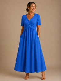 Angeli™ |  Elegant Midi Dress - Blue