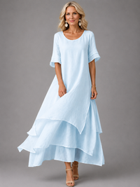 Liora | Flowing Grace Maxi Dress - Blue