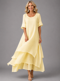 Liora | Flowing Grace Maxi Dress - Yellow