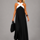 Black with White Shoulder Detail