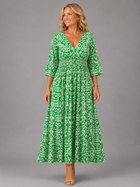 Althea™ | Bohemian Flow Midi Dress - Green