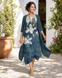 Sophia | Layered Dress Set - Deep Teal