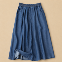 Camille Denim Skirt - Deep Blue