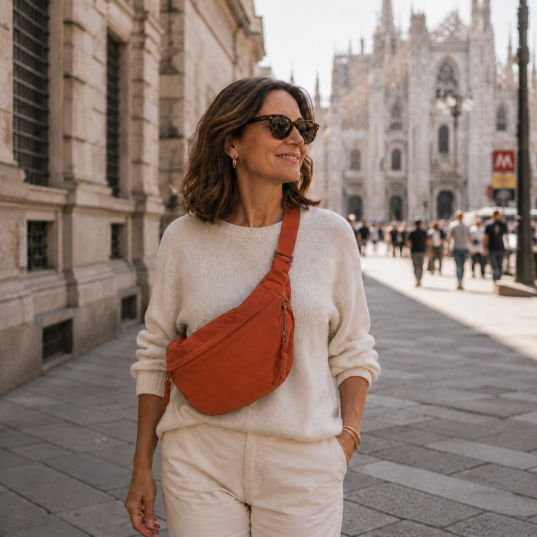 Gioia | Tangerine Crossbody Bag