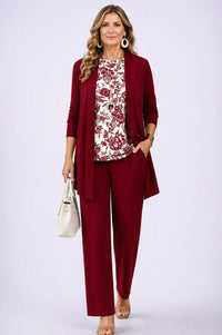 Margaret™ - 3-Piece Set - White & Red