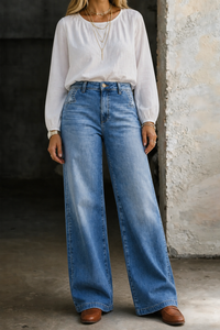 Madie | Vintage High-Waisted Jeans - Blue