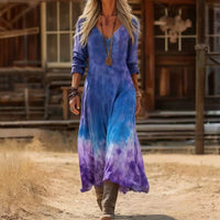 Evelyn | Vintage-Inspired Long Sleeve Casual Dress - Multicolor