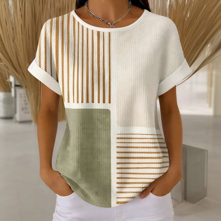 Colour Block Striped T-Shirt