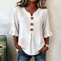 Vintage Casual Blouse - White