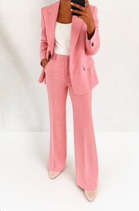 ELIZA | Set with a classic blazer - Pink