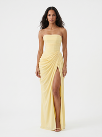 Sira | Long party dress - Yellow