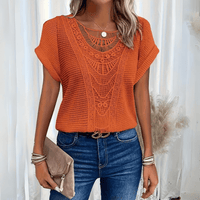 Simone | Elegant Ibiza Style Top - Orange
