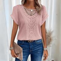 Simone | Elegant Ibiza Style Top - Pink