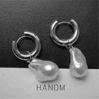 Foma | Pearl Hoops - Silver