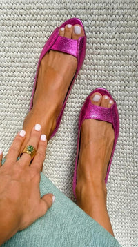Naya - Golden Comfort Chic Sandals - Dark Pink