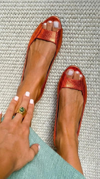 Naya - Golden Comfort Chic Sandals - Orange