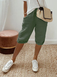 Ophelia - Relaxed Summer Shorts - Green