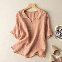 Aleaia™ | Women Elegant Blouse - Peach