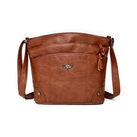 Raya | Elegant Multi-Pocket Crossbody Bag - Brown