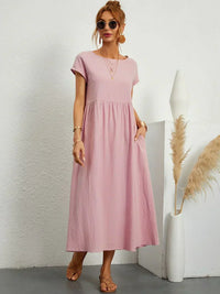 Gabrielle™ | Flowing Midi Dress with Timeless Elegance - Pink