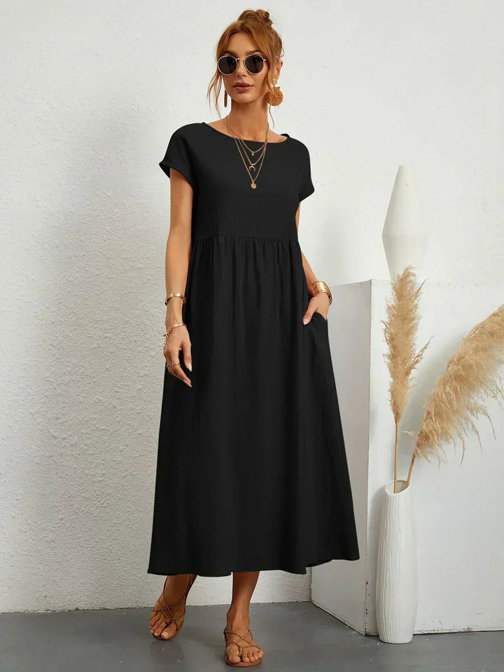 Gabrielle™ | Flowing Midi Dress with Timeless Elegance