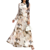 CELESTE™ – Tie-Dye Mesh Print Elegance Dress - Multicolor