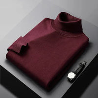 Monte Carlo Cashmere Roll Neck Jumper - Red