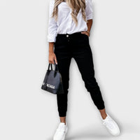 Melania - Women Stretch Pants - Black