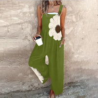 Comfortable Printed Overall - Green