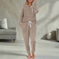 Lupita | Women Long Sleeve Two Piece Set - Khaki