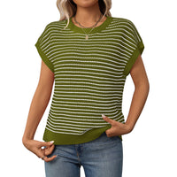 DAFROSA™ – Casual Striped Round-Neck Sweater - Green