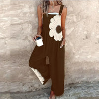 Comfortable Printed Overall - Brown