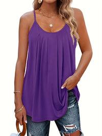MILA™ | Women Lightweight Spaghetti Strap Fit Summer Top - Purple