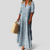 Marcivine | Women Sophisticated Maxi Dress - Light Blue