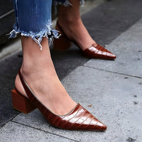 Lynn | orthopedic comfortable heels - Brown