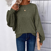 TIANA™ - Casual Loose Fit Long Sleeve Blouse - Green