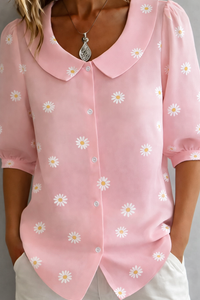 Rosamund | Floral Blouse - Pink