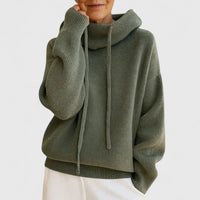 Tin | Comfortable Turtleneck Sweater - Green