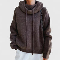 Tin | Comfortable Turtleneck Sweater - Brown