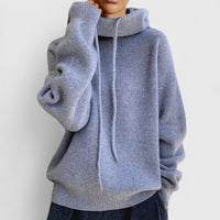 Tin | Comfortable Turtleneck Sweater - Blue