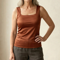 Roxanne | Built In Comfort Bra Tanktop - Coffee