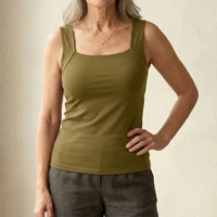 Roxanne | Built In Comfort Bra Tanktop - Green