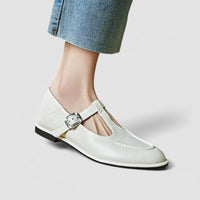 Ariyzzah | Orthopedic Mary Jane Low Heel Shoes - Beige