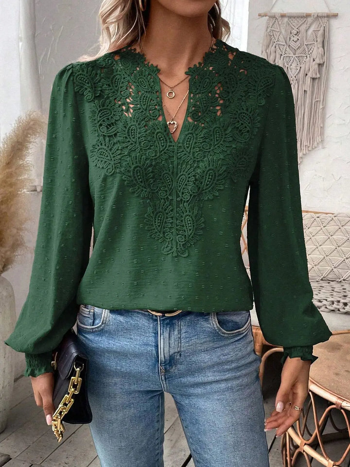 MADISON™ | Elegant Lace V-Neck Top